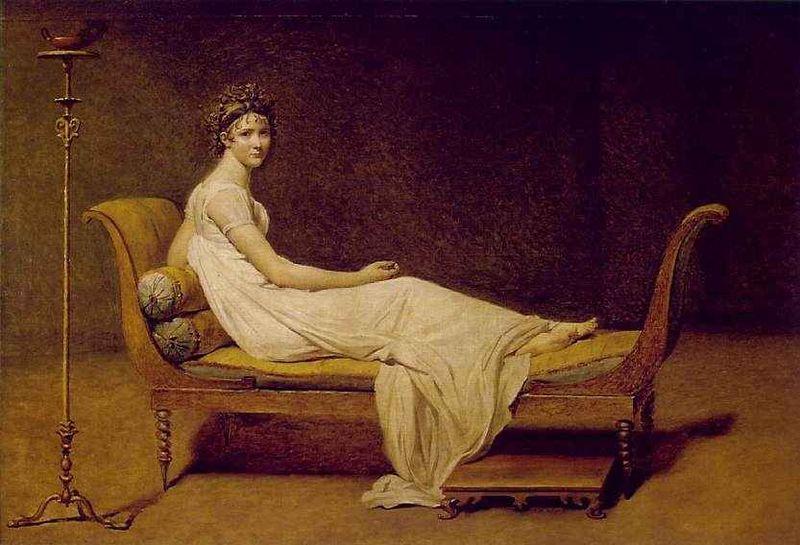 Jacques-Louis  David Portrait of Madame Recamier oil painting image